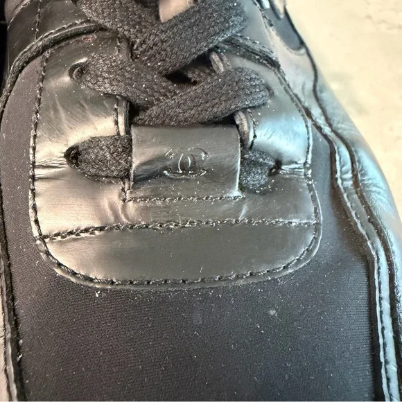 CHANEL Mens Black Sneakers Size 45 - Picture 3 of 14
